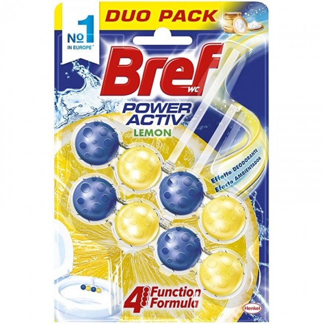 BREF WC POWER ACTIV LEMON GR50 X 2
