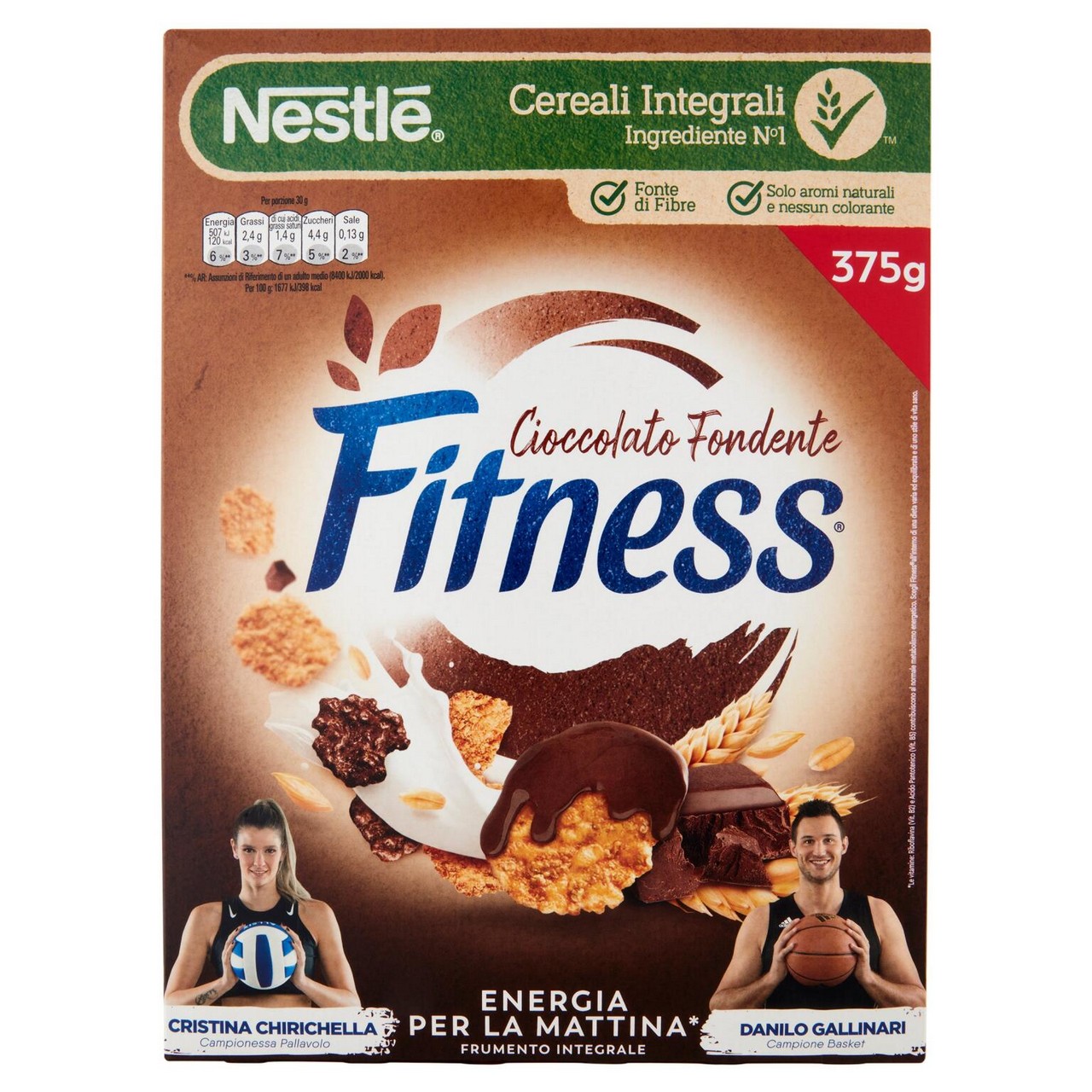 FITNESS CEREALI CIOCCOLATO FONDENTE 375GR