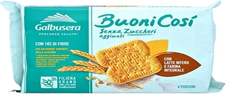 GALBUSERA BUONI COSI' BISCOTTI CON LATTE INTERO E FARINA INTEGRALE 300GR
