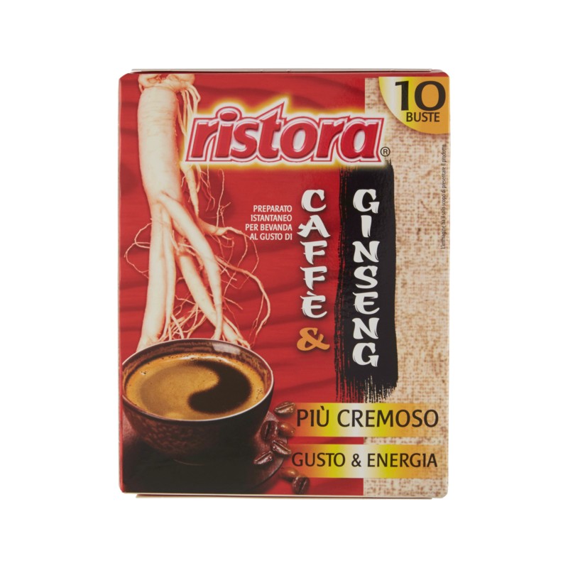 RISTORA CAFFE' &amp  GINSENG SOLUBILE 10 BUSTINE 100GR