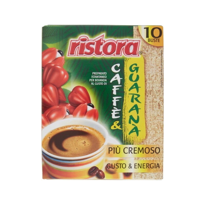 RISTORA CAFFE' &amp  GUARANA SOLUBILE 10 BUSTINE 100GR