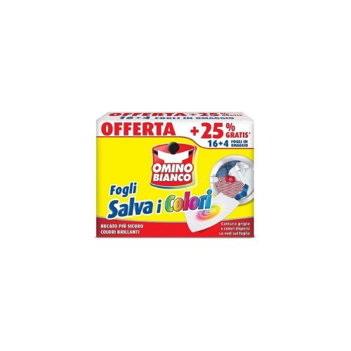 OMINO BIANCO FOGLI SALVA I COLORI 16+4 PEZZI