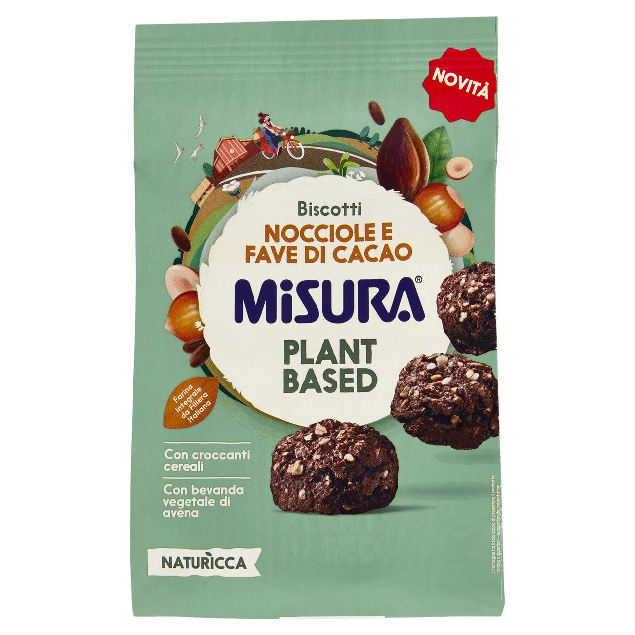 MISURA NATURICCA BISCOTTI CON NOCCIOLE E FAVE DI CACAO 260G