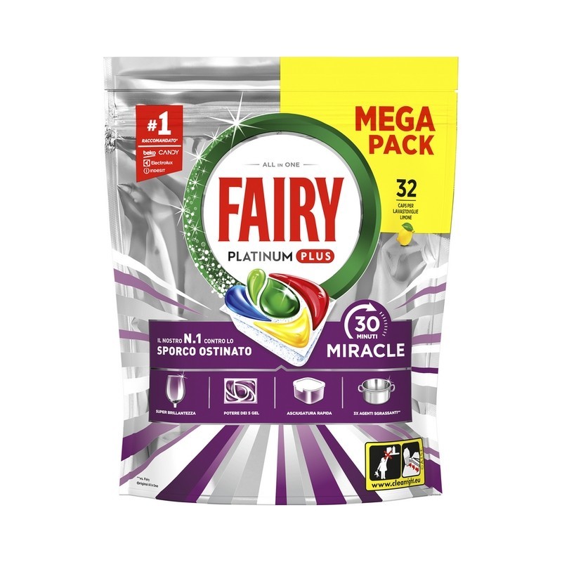 FAIRY PLATINUM PLUS MIRACLE LIMONE LAVASTOVIGLIE 32 CAPS