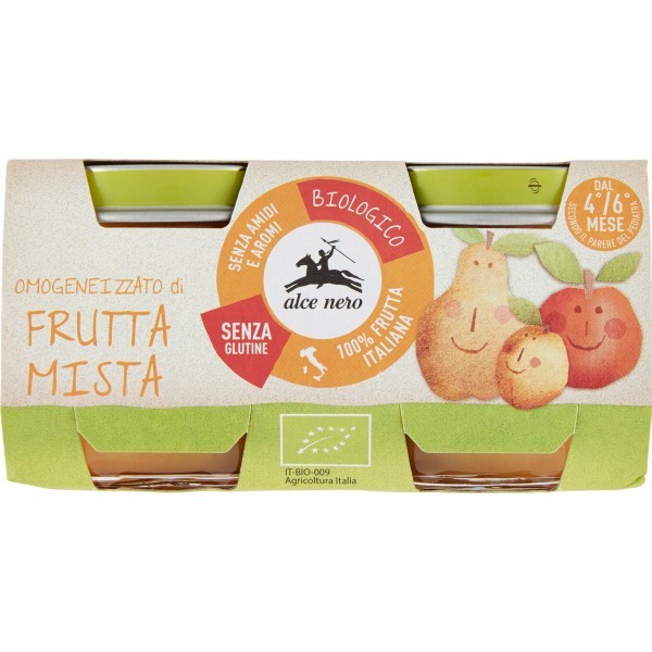ALCE NERO OMOGENEIZZATO FRUTTA MISTA BIO GR80X2