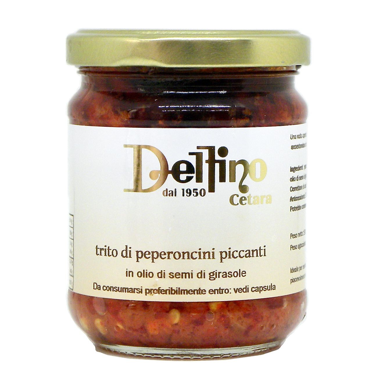 DELFINO TRITO DI PEPERONCINI PICCANTI 190GR