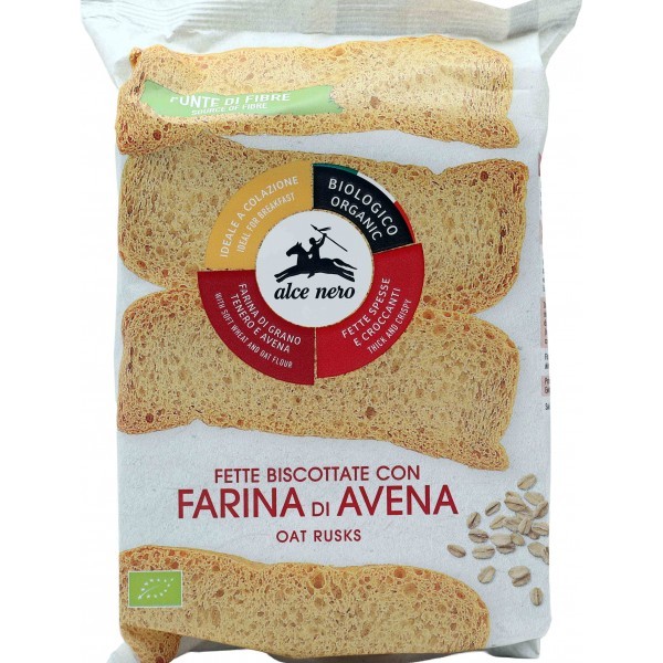 ALCE NERO FETTE BISCOTTATE CON FARINA DI AVENA BIO 120G