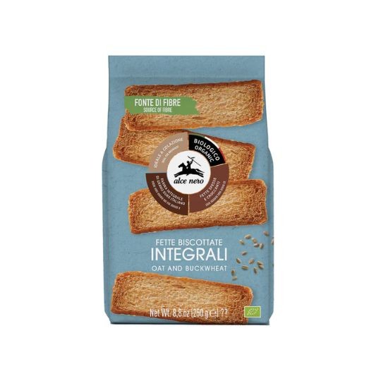 ALCE NERO FETTE BISCOTTATE INTEGRALI BIO 120G