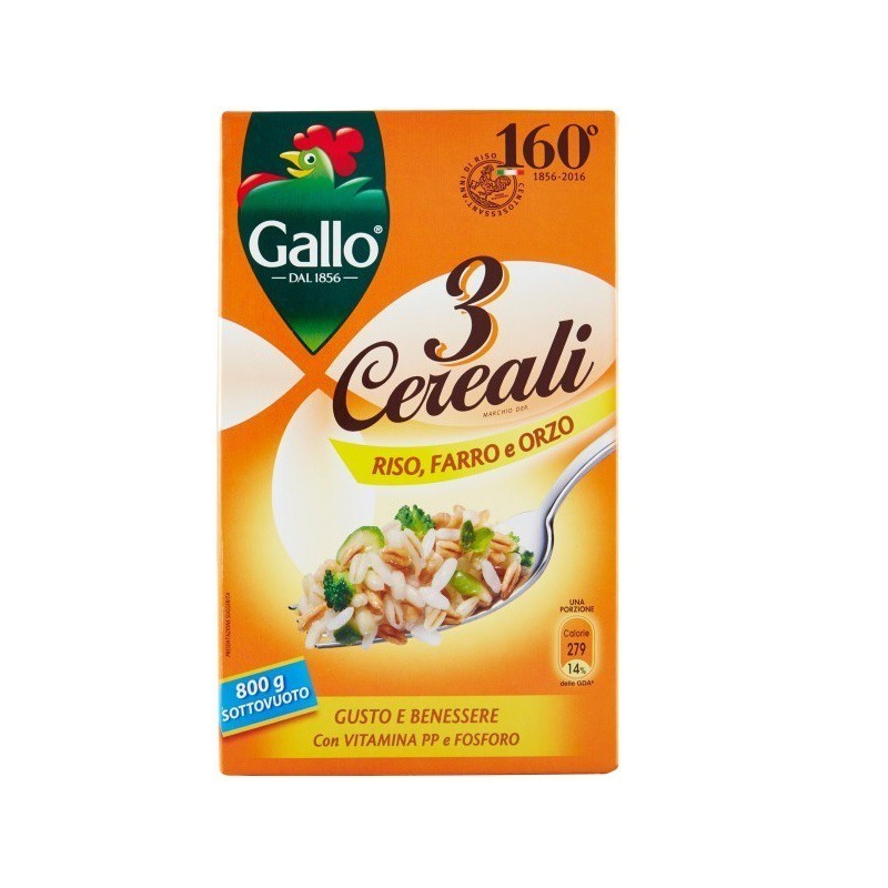 GALLO RISO 3 CEREALI 800GR