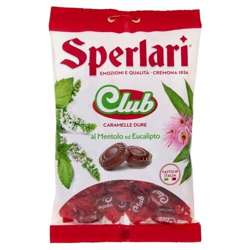 SPERLARI CLUB CARAMELLE DURE AL MENTOLO ED EUCALIPTO 200GR