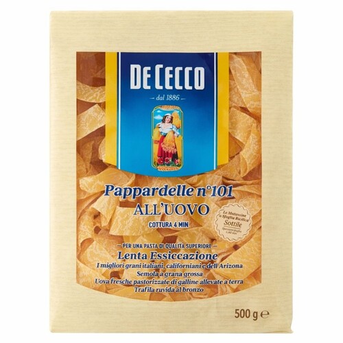DE CECCO PAPPARDELLE ALL'UOVO 500GR