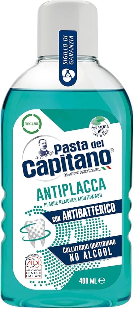 01348-1 PASTA DEL CAPITANO COLLUTORIO ANTIPLACCA CON ANTIBATTERICO 400ML