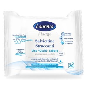 LAURELLA VISAGE SALVIETTINE UMIDIFICATE STRUCCANTI 20 PEZZI