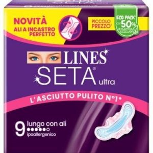 LINES SETA ULTRA LUNGO CON ALI 9 PEZZI IPOALLERGENICO