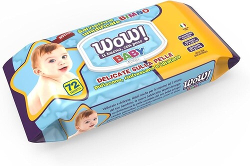 WOW SALVIETTINE UMIDIFICATE BIMBO 72 PEZZI