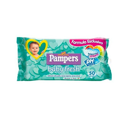 PAMPERS BABY FRESH SALVIETTINE UMIDIFICATE BABY 50 PEZZI