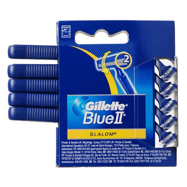 GILLETTE BLUE II LAME SLALOM 5 PEZZI