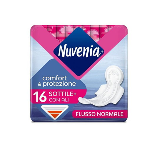 NUVENIA ASSORBENTE SOTTILE CON ALI FLUSSO NORMALE 16 PEZZI