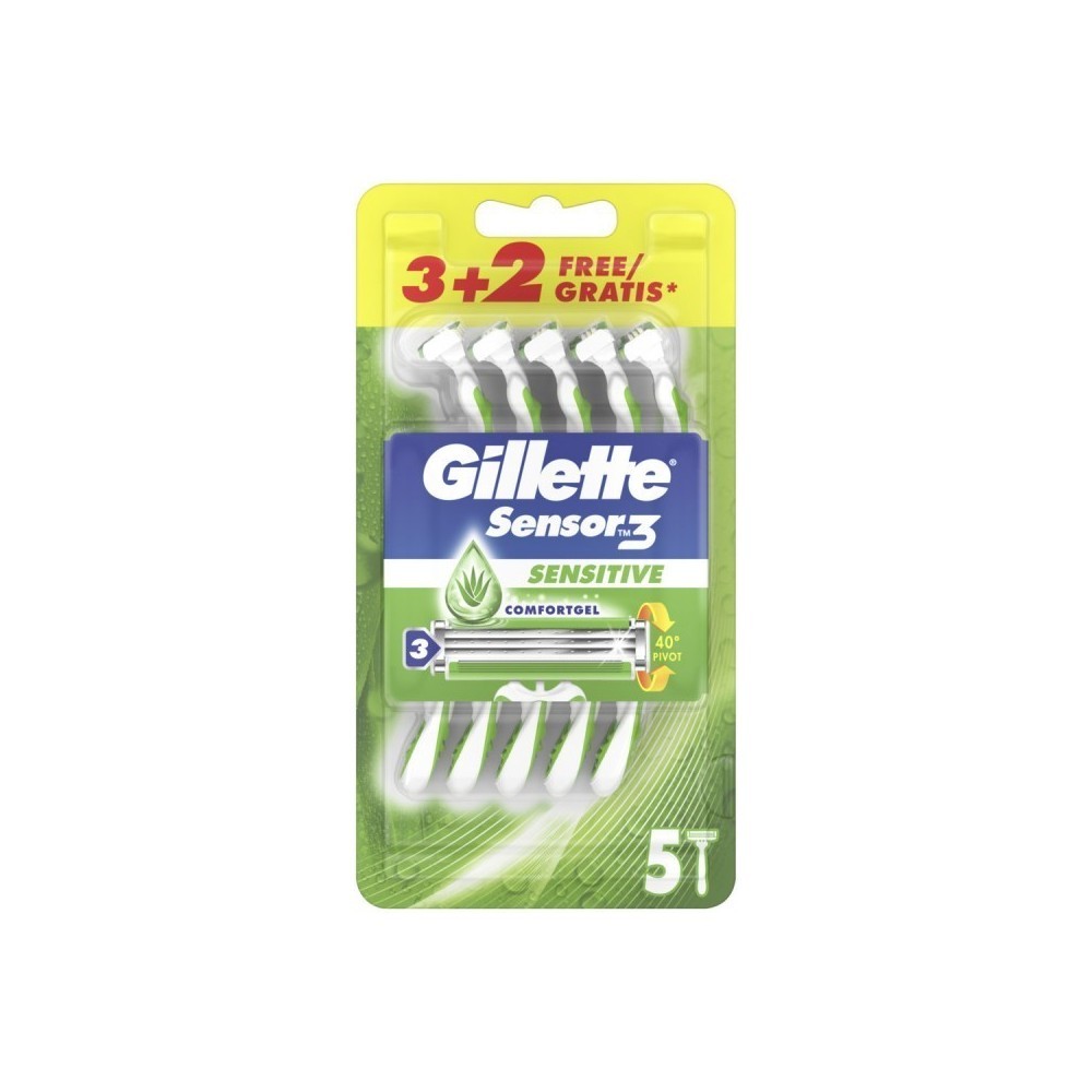 GILLETTE SENSOR 3 LAME SENSITIVE 5 PEZZI