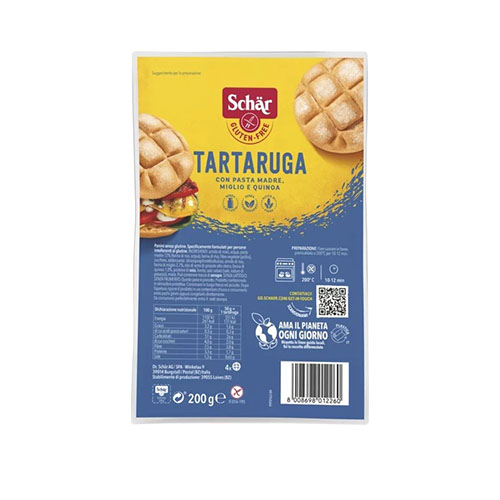 SCHAR GLUTEN-FREE PANE TARTARUGA 4 PEZZI 200GR