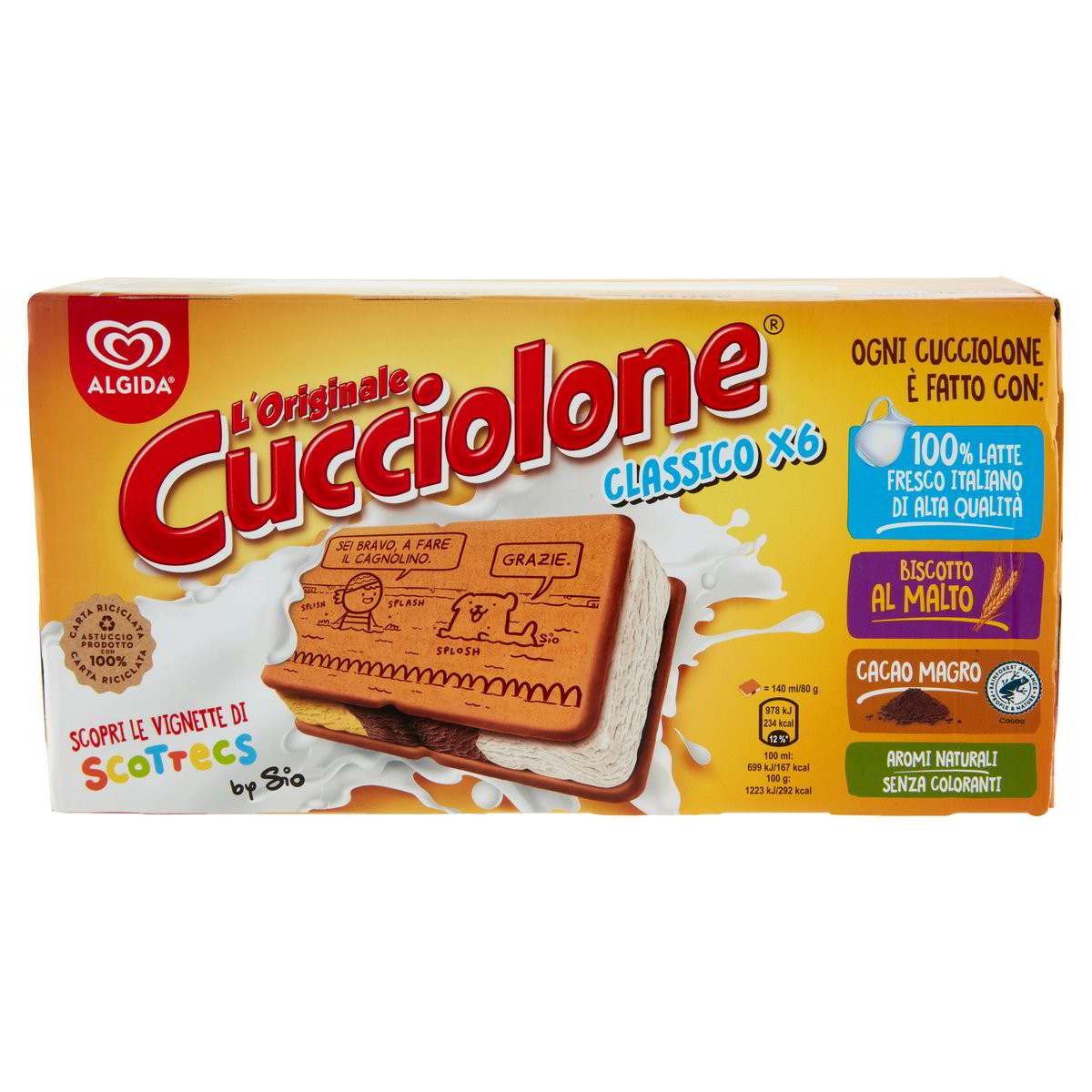 ALGIDA CUCCIOLONE 6 PEZZI 480GR