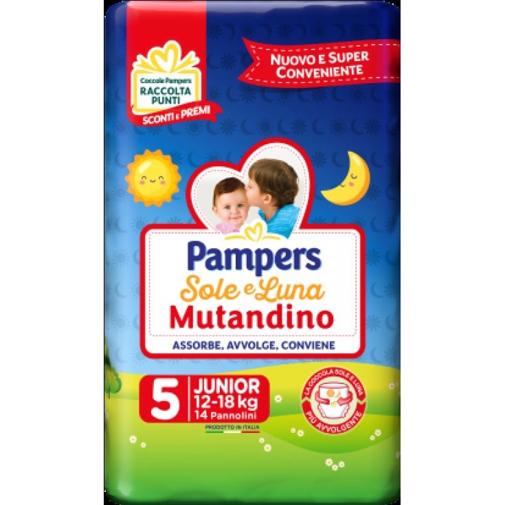 PAMPERS SOLE E LUNA MUTANDINO 5 JUNIOR 14 PEZZI