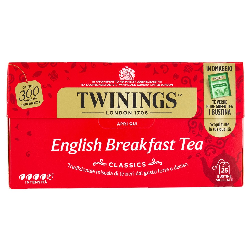 TWININGS CLASSICS ENGLISH BREAKFAST TEA 25 FILTRI 50GR