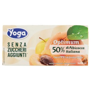 YOGA SUCCO SENZA ZUCCHERI AGGIUNTI ALBICOCCA ML200X3