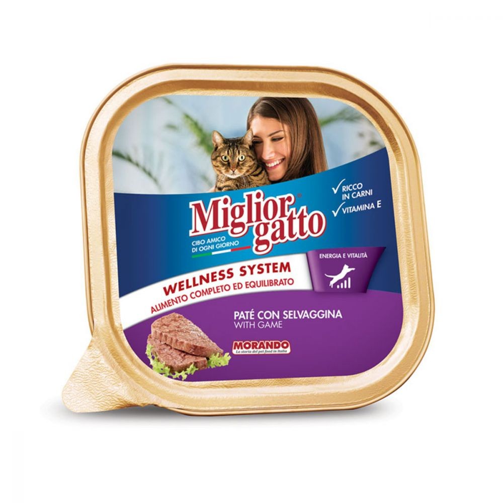 MIGLIOR GATTO VASCHETTA PATE' CON SELVAGGINA 100GR