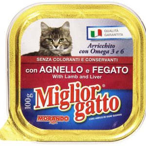 MIGLIOR GATTO VASCHETTA CON AGNELLO E FEGATO 100G