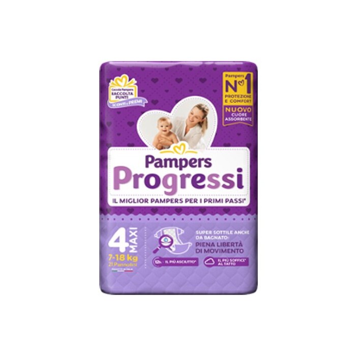 PAMPERS PROGRESSI 4 MAXI 21 PEZZI