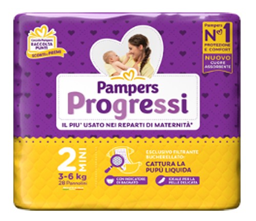 PAMPERS PROGRESSI 2 MINI 28 PEZZI