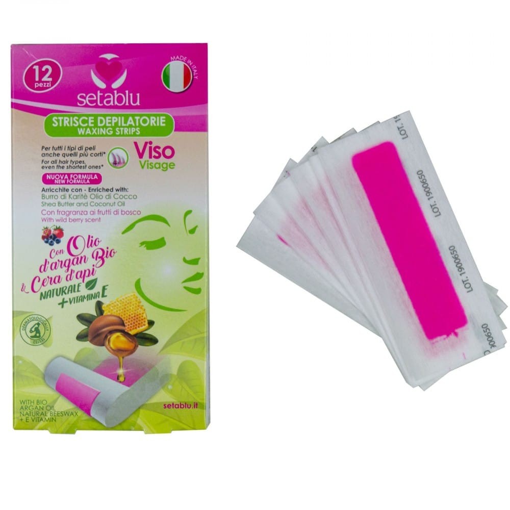 SETABLU STRISCE DEPILATORIE VISO 12 PEZZI
