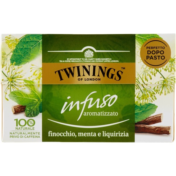 TWININGS INFUSO FINOCCHIO, MENTA E LIQUIRIZIA 20 FILTRI 40GR
