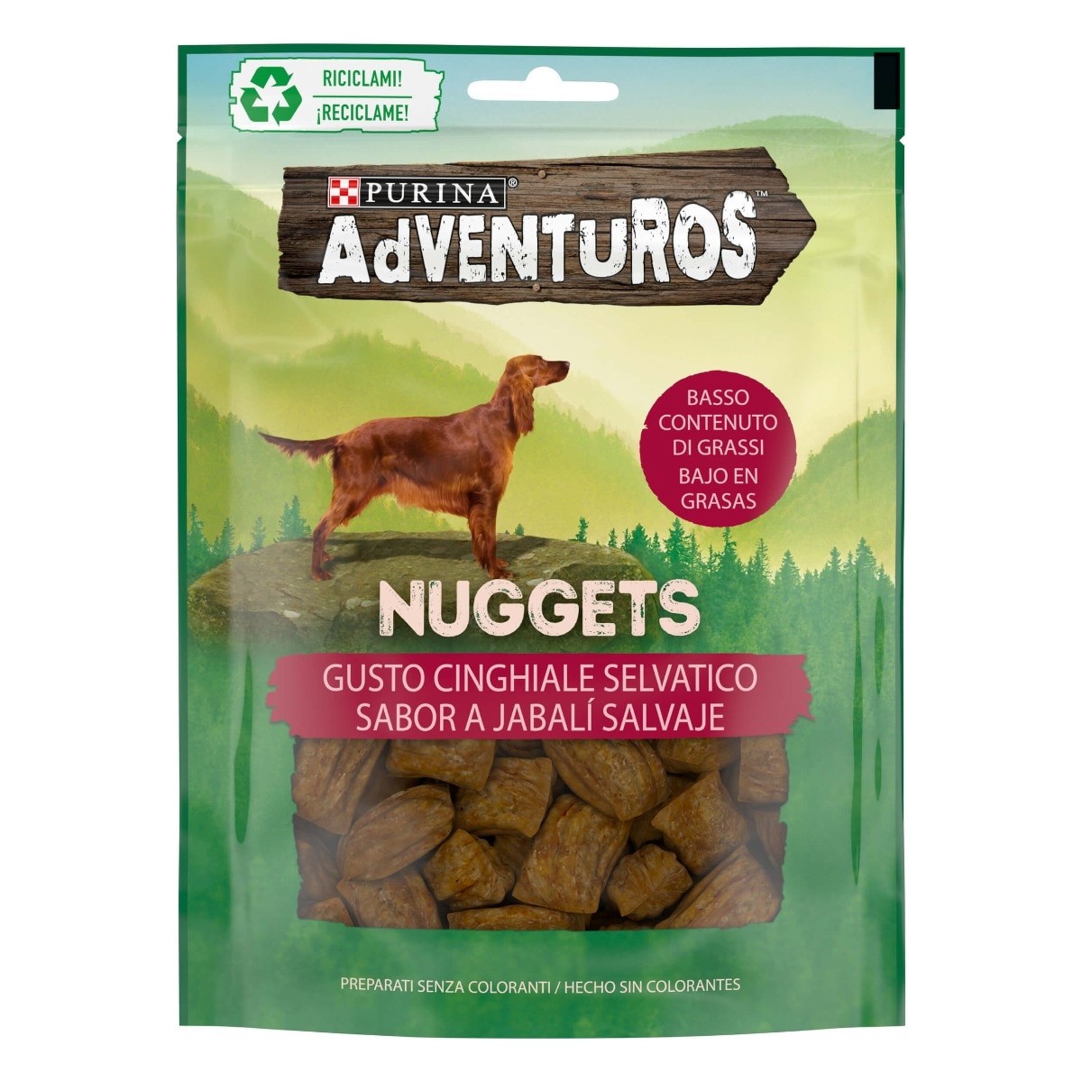 PURINA ADVENTUROS NUGGETS CANE GUSTO CINGHIALE SELVATICO GR90