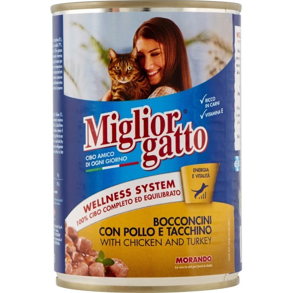 MIGLIOR GATTO BOCCONCINI CON POLLO E TACCHINO GR405