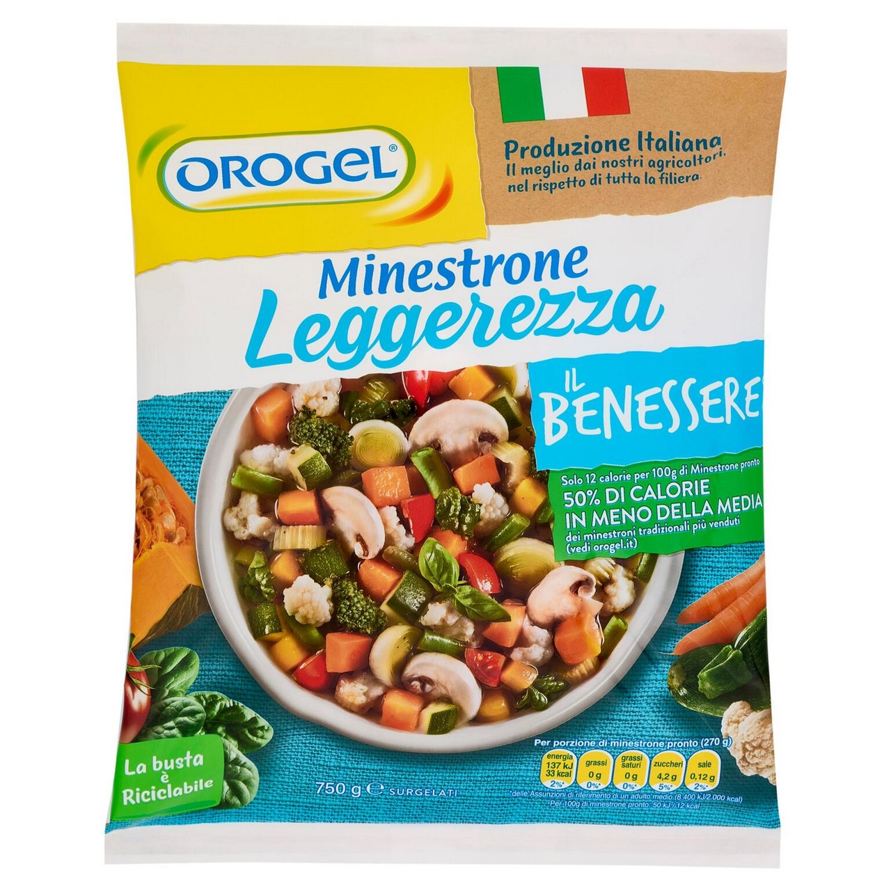 OROGEL MINESTRONE LEGGEREZZA 750GR