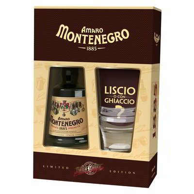 AMARO MONTENEGRO 700ML + BICCHIERE