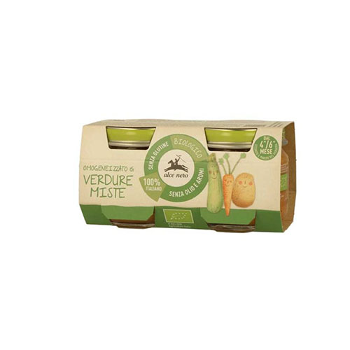 ALCE NERO OMOGENEIZZATO VERDURE MISTE BIO GR80X2