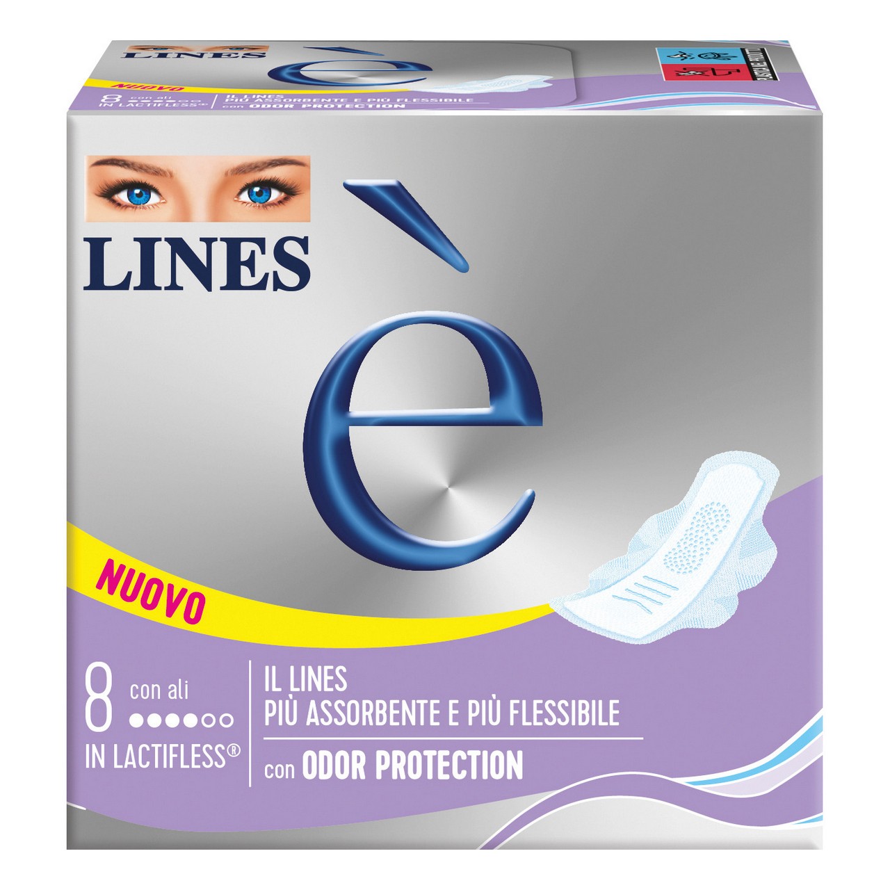 LINES E' ASSORBENTI CON ALI 8 PEZZI IN LACTIFLESS