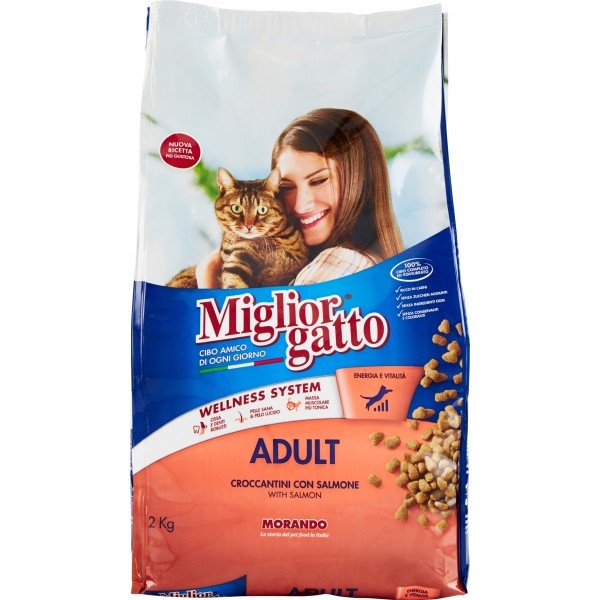 MIGLIOR GATTO ADULT CROCCANTINI CON SALMONE 2KG