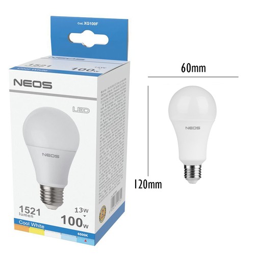 NEOS LAMPADINA LED GOCCIA 13W E27 LUCE NATURALE