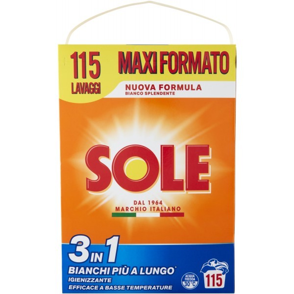 SOLE DETERGENTE LAVATRICE IN POLVERE 115 LAVAGGI 5,75KG