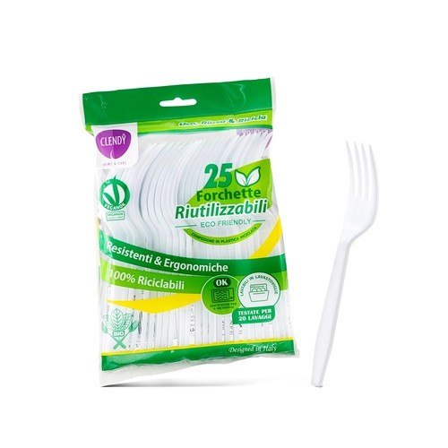 CLENDY 25 FORCHETTE RIUTILIZZABILI
