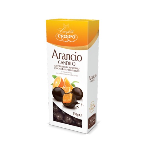 CRISPO ARANCIO CANDITO CON CIOCCOLATO FONDENTE 130GR