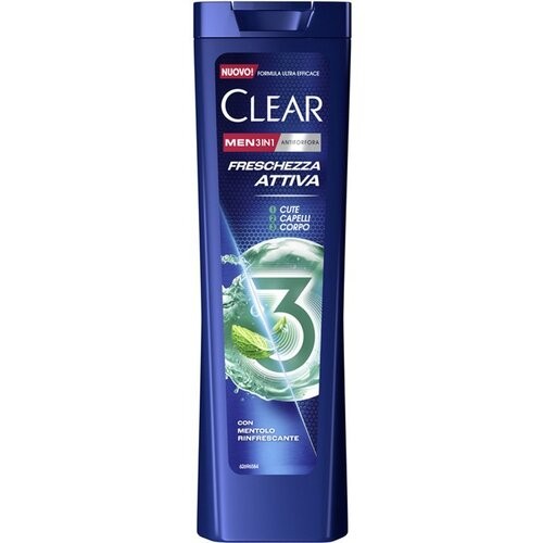 CLEAR MEN SHAMPOO 3 IN 1 FRESCHEZZA ATTIVA 225ML