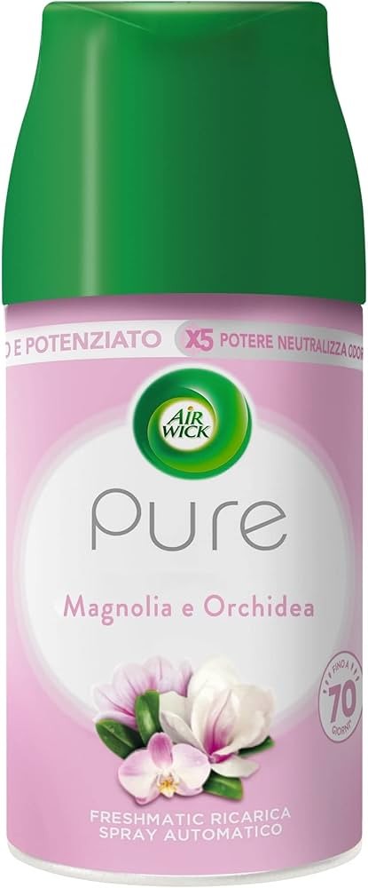 AIR WICK FRESHMATIC RICARICA SPRAY AUTOMATICA PER AMBIENTE MAGNOLIA E ORCHIDEA 250ML