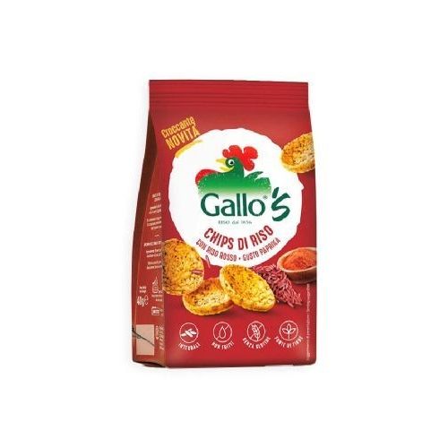 GALLO'S CHIPS DI RISO ROSSO GUSTO PAPRIKA 40GR