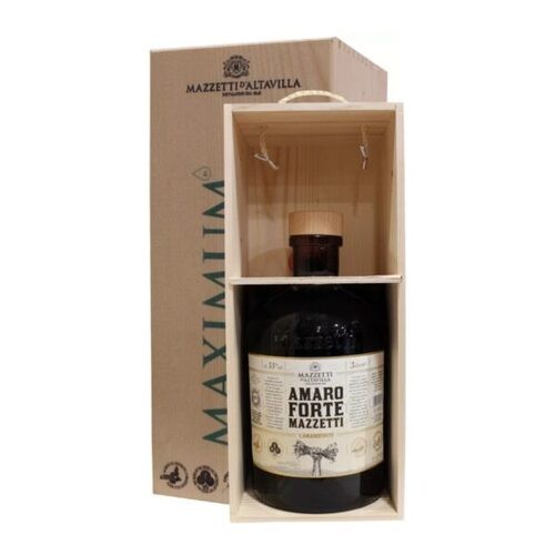 MAZZETTI D'ALTAVILLA AMARO FORTE CONFEZIONE LEGNO 3LT